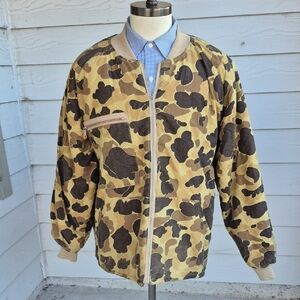COLUMBIA Beige Brown Green Camo Reversible Hunting XXL Mens Jacket VTG RARE‎